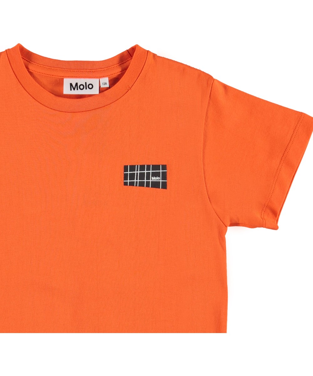 Rasmus - Signal Orange - Ekologisk orange t-shirt