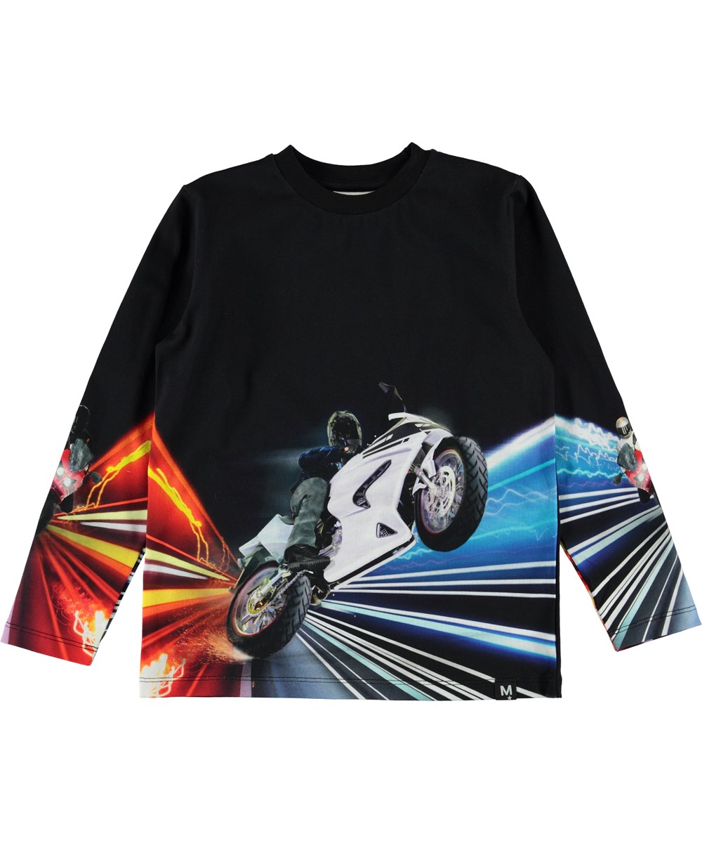 Reif - MC Rider - Svart blus med motorcykel