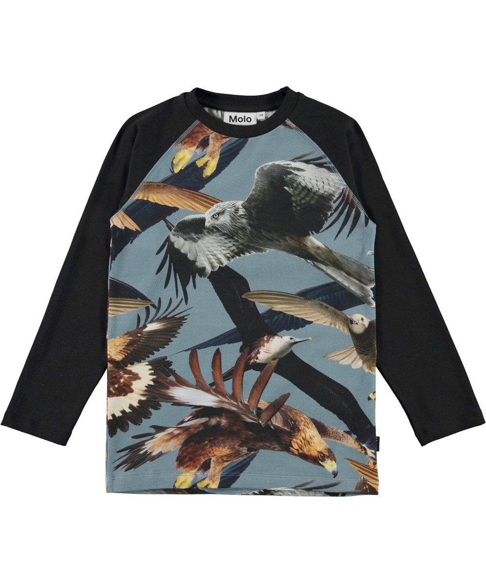 Remington - Birds - Ekologisk svart tröja med en örn 