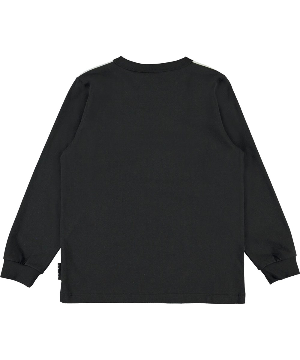 Rez - Hover Car - Ekologisk svart tröja med flygande bilar