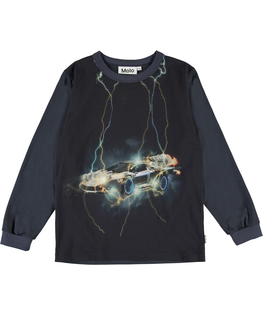 Rez - Lightning Car Big - Ekologisk tröja med bil och blixt