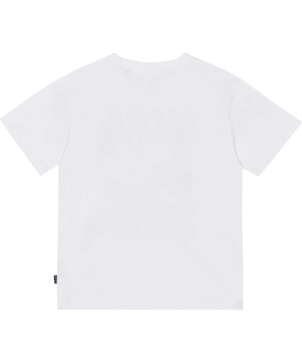 Riley - Make Waves - Vit ekologisk t-shirt med make waves mönster.