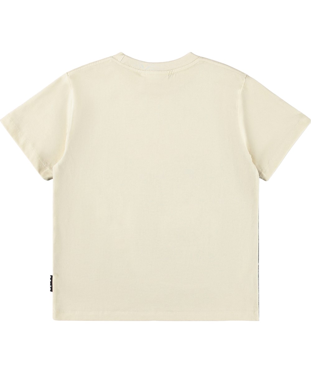 Riley - On The Road - Beige T-shirt för barn tillverkad av ekologisk bomull