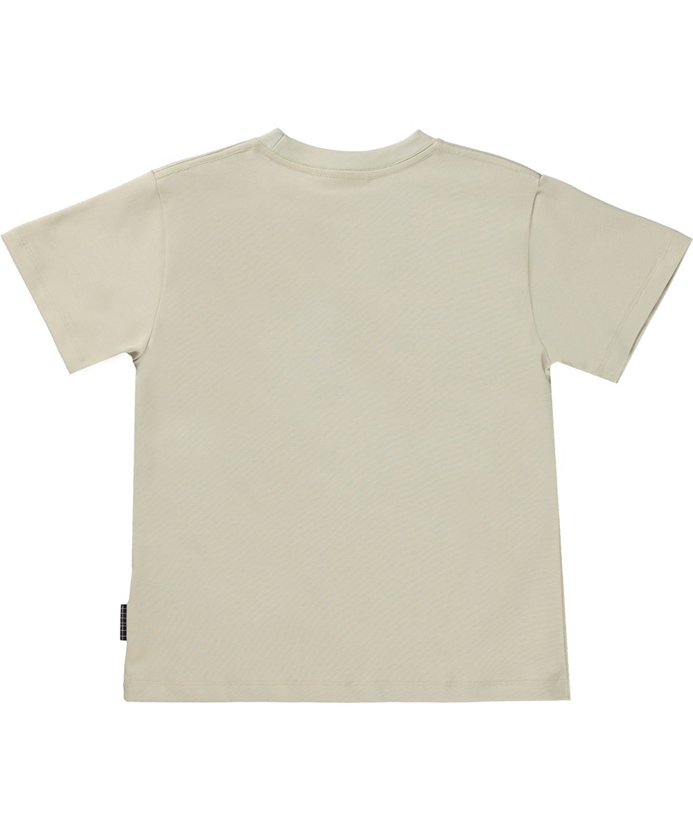 Riley - To The Core - Beige ekologisk t-shirt med världsmönster.