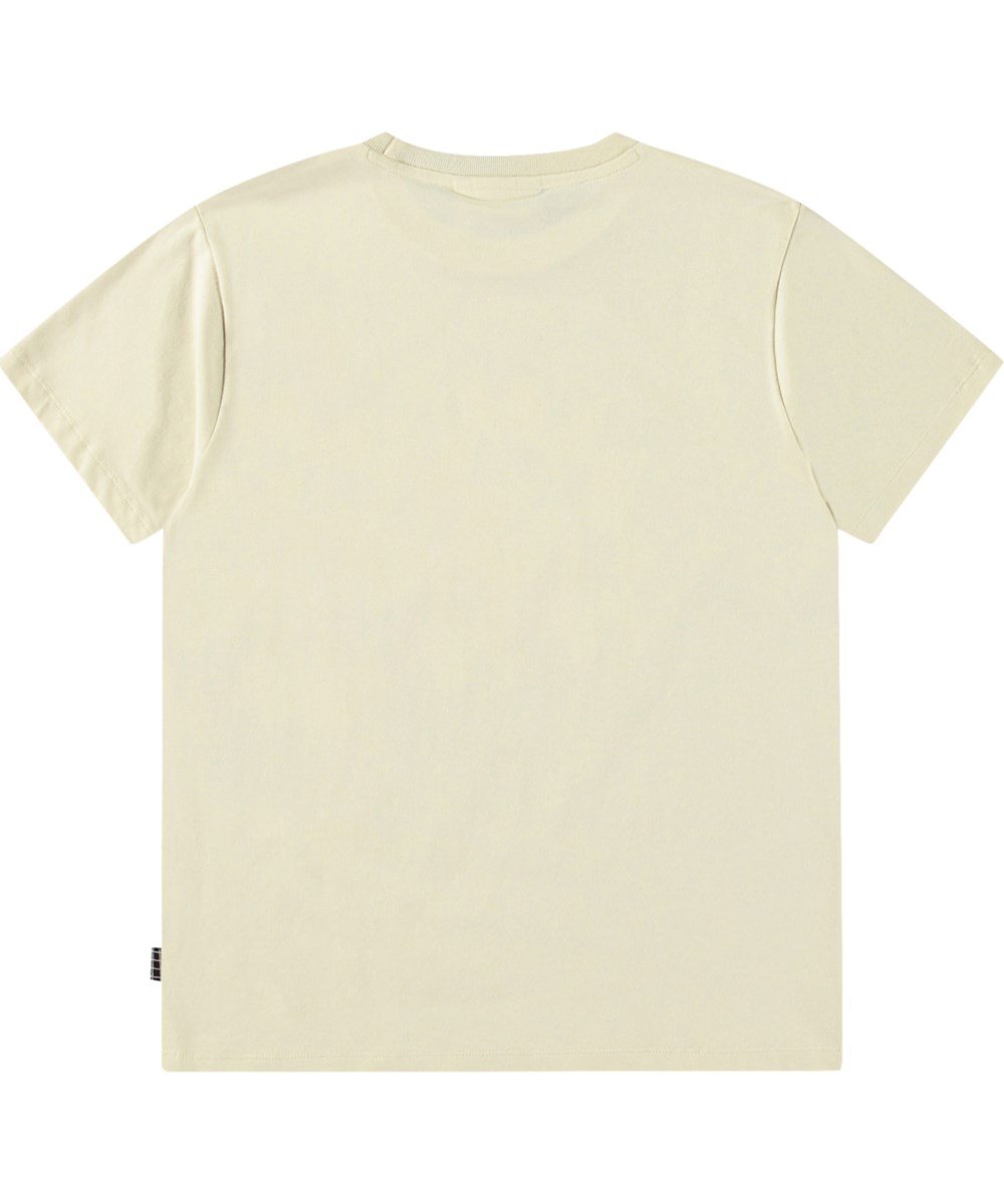 Riley - You Matter - Beige T-shirt med tryck för barn i mjuk ekologisk bomull med korta ärmar och ribbad halsringning.