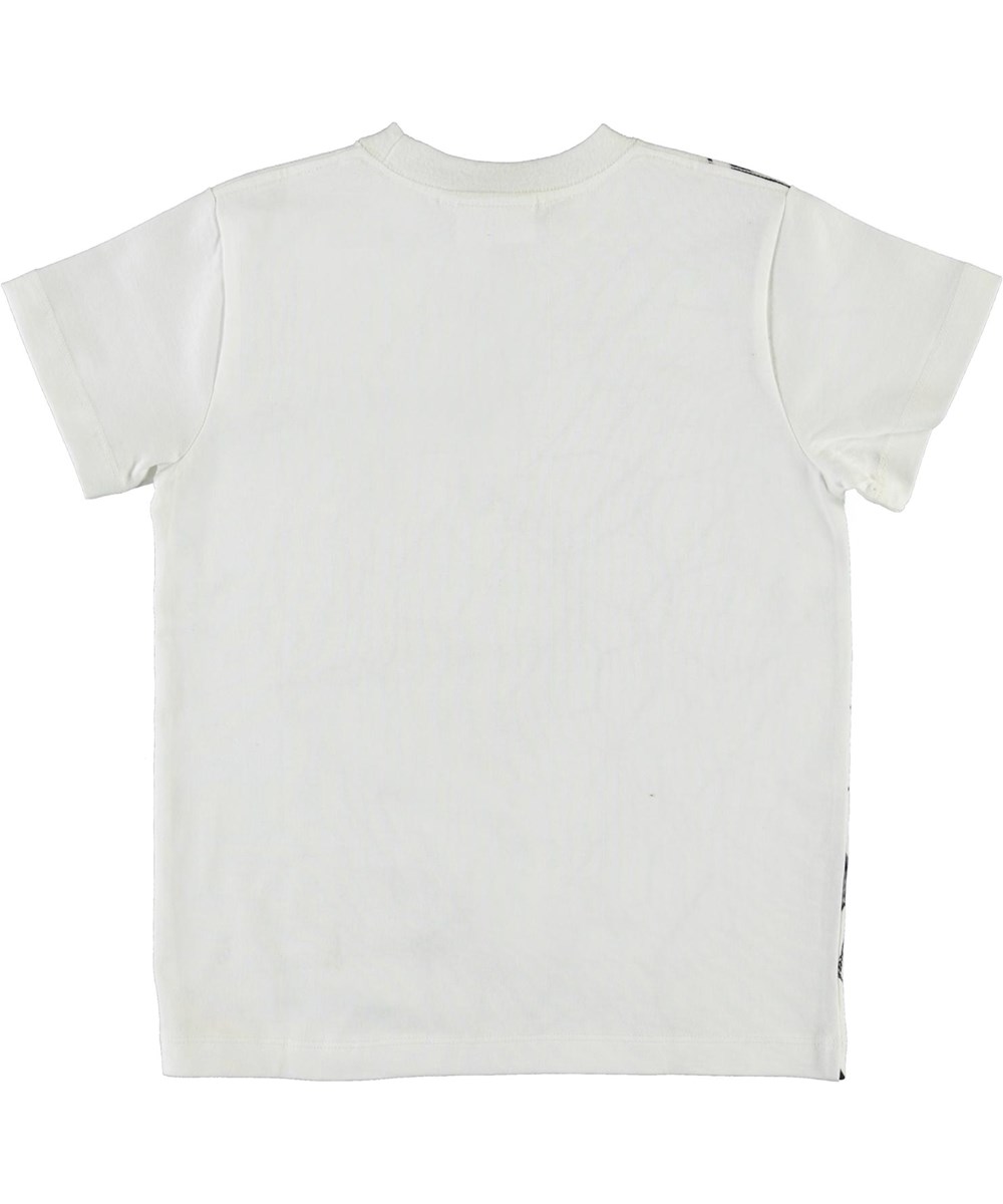 Road - Action - Økologisk hvid t-shirt med print af fodbold