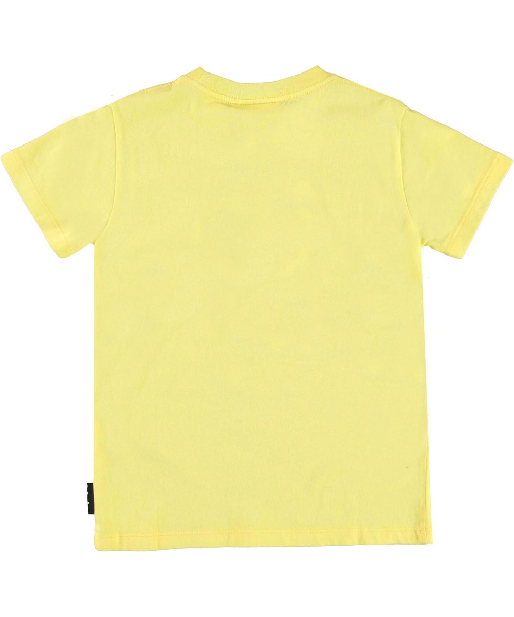 Road - Canary - Gul t-shirt med sprayflaska och skateboard.