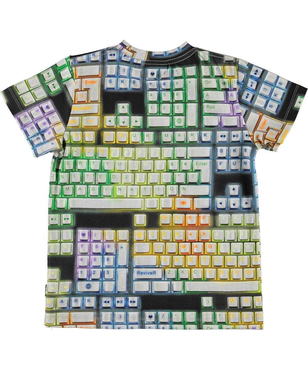 Road - Game On - T-shirt med keyboard tetris.