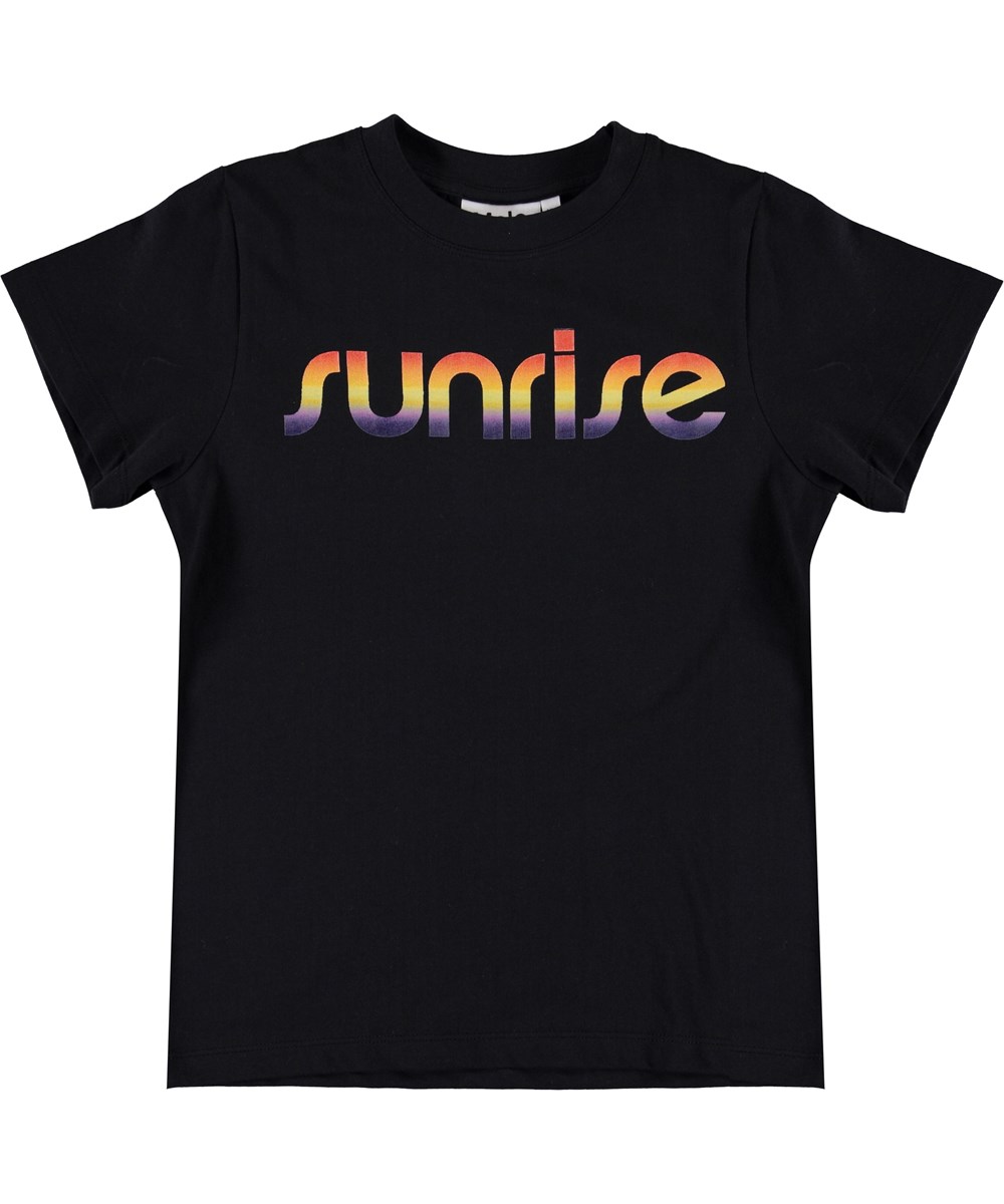 Road - Black - Svart t-shirt med sunrise tryck