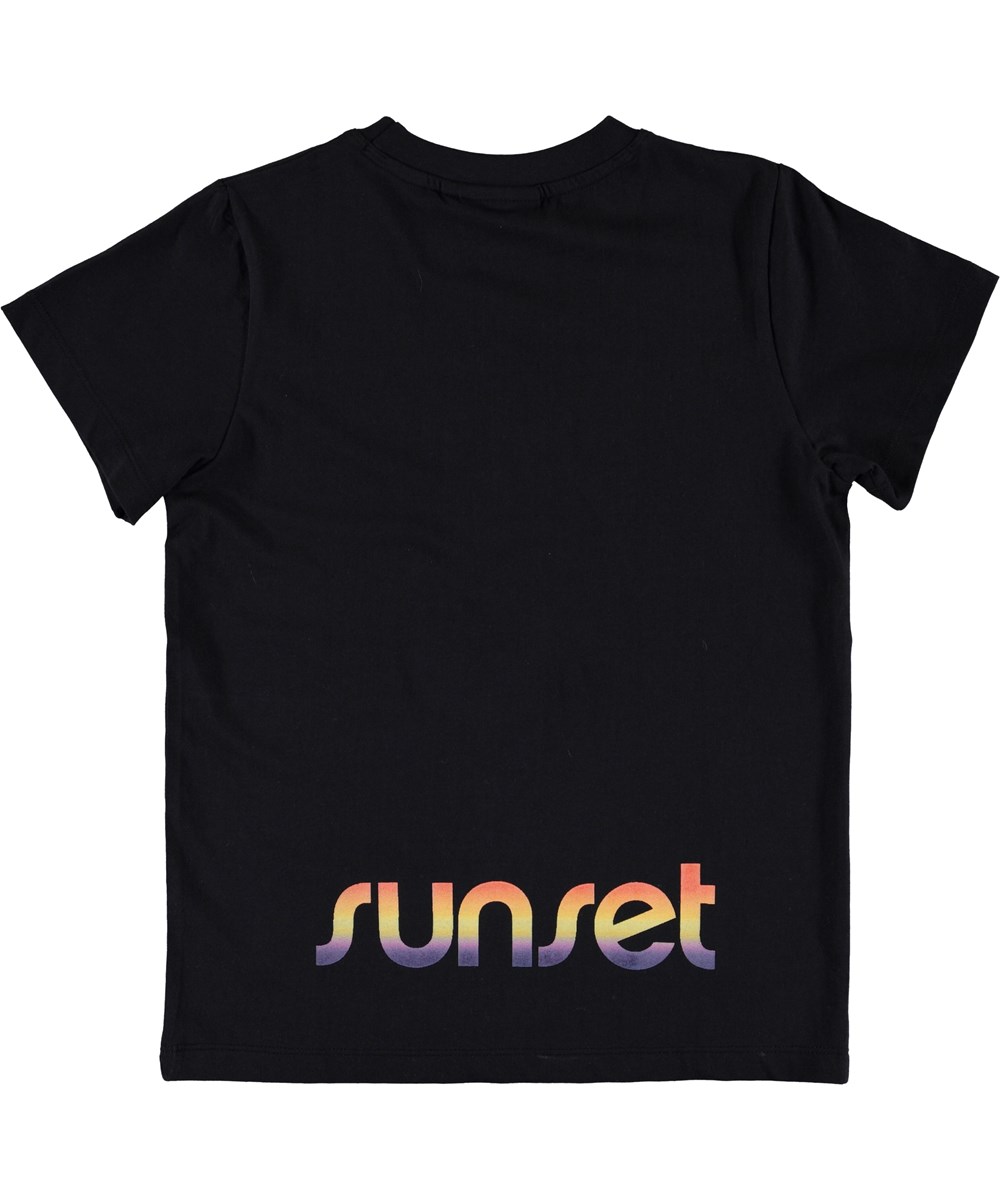 Road - Black - Svart t-shirt med sunrise tryck