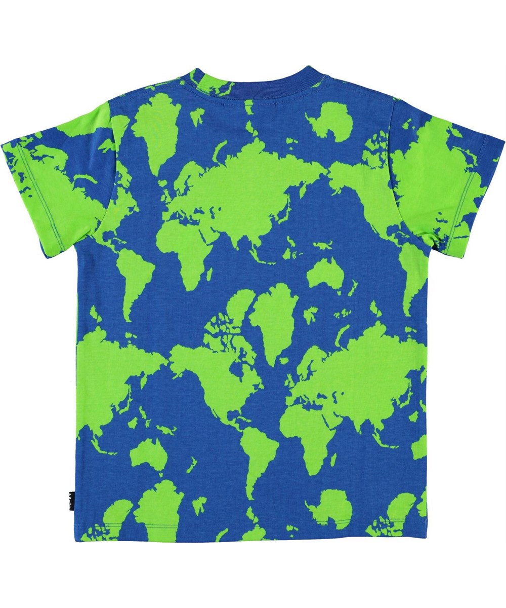 Road - Earth - Ekologisk t-shirt med världskarta