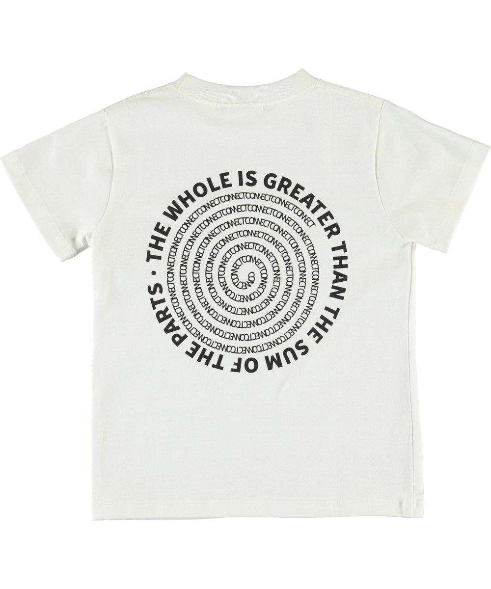 Road - Spiral Text - Vit t-shirt med spiral text