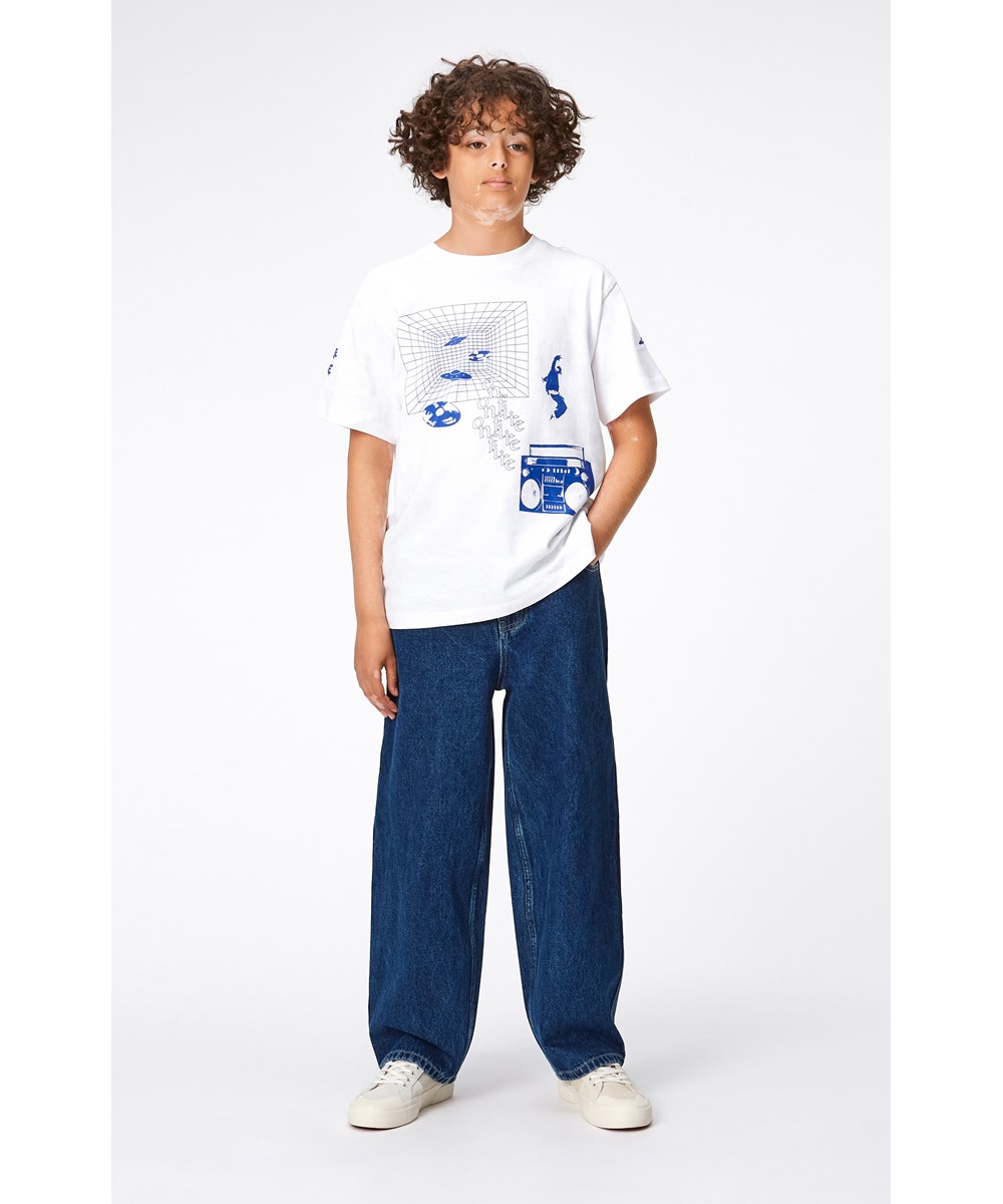 Rodney - Music Of Joy - Vit t-shirt med breakdansare.