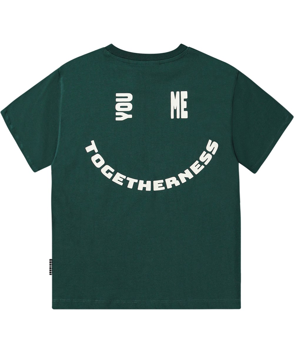 Rodney - Ponderosa Pine - Oversized grön T-shirt med texttryck "You Me Togetherness".