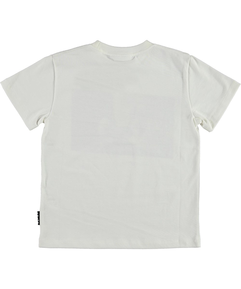 Roxo - Mars Satellite - Ekologisk vit t-shirt med mars och satellit