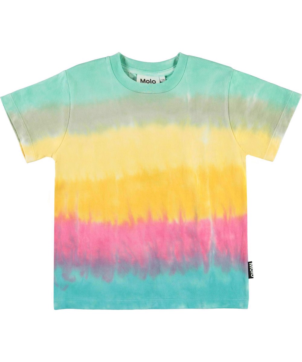 Roxo - Rainbow Tie Dye - T-shirt med färgrikt tie dye mönster.