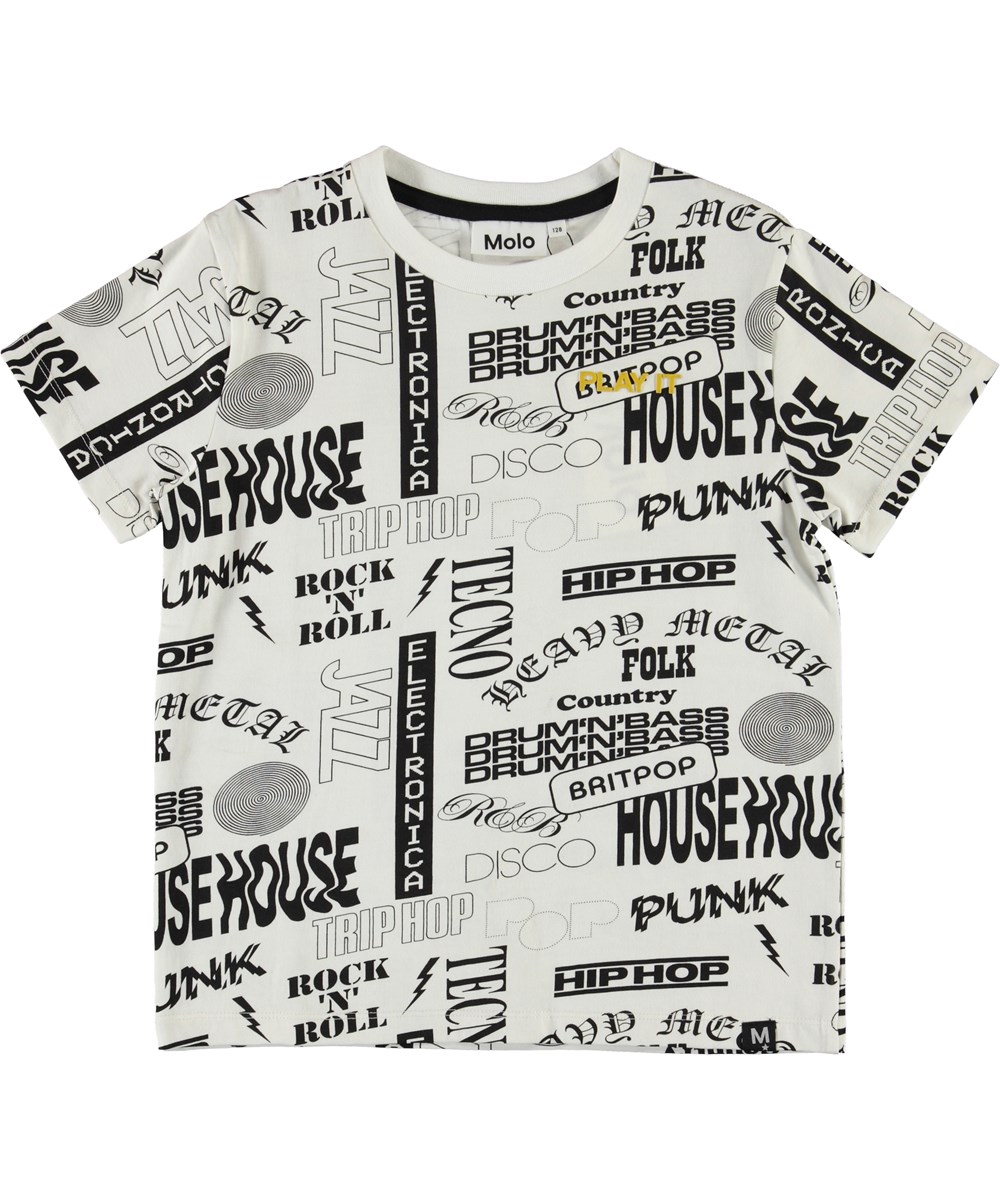 Roxo - White Star - Vit musik t-shirt