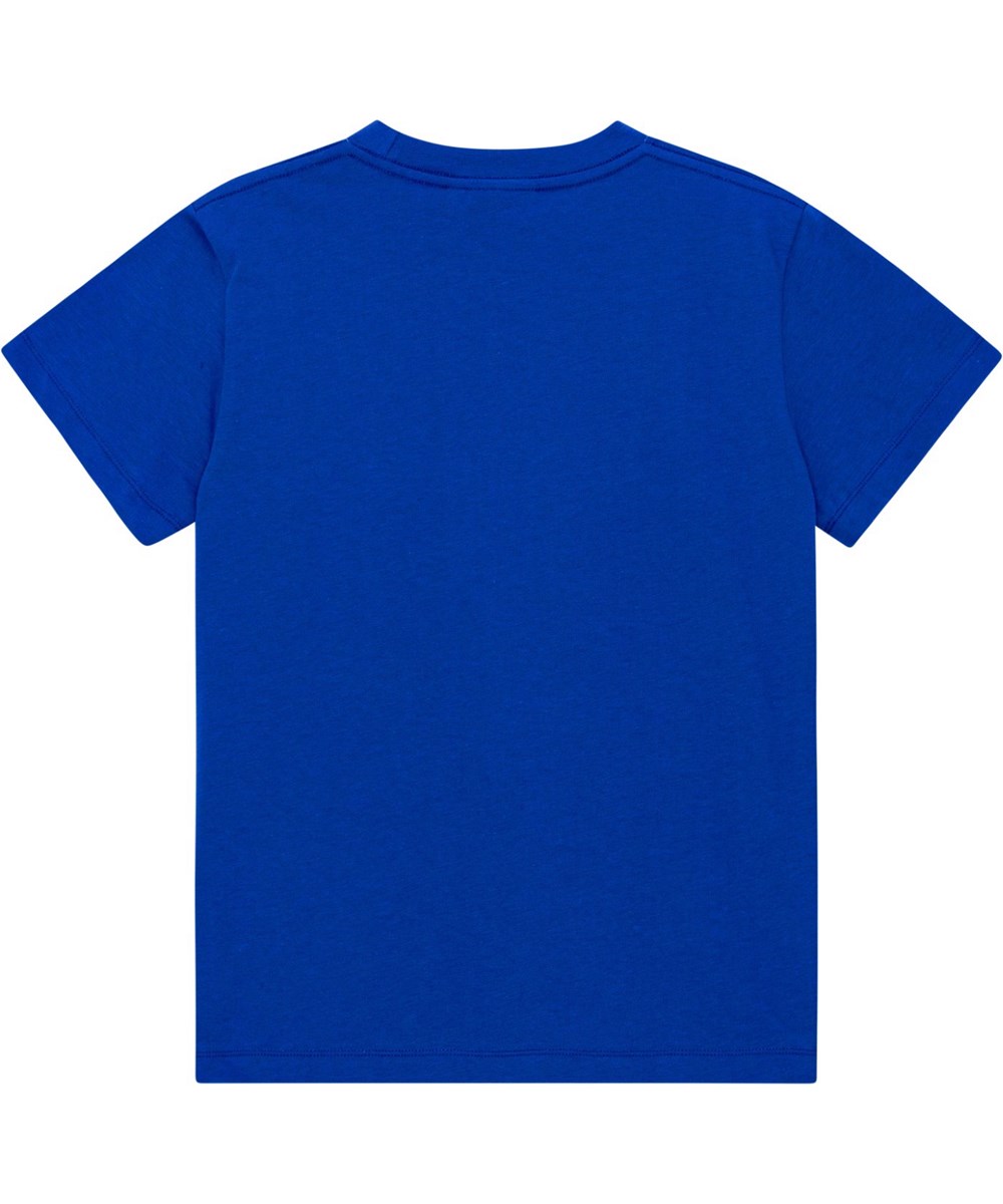 Roxo - UFO And  Car - Blå ekologisk t-shirt med UFO och bil.