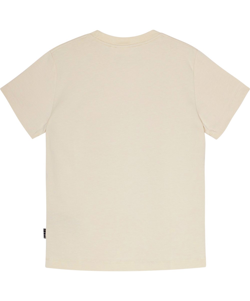 Roxo - You Win - Off-white T-shirt i ekologisk bomull med en racingspeltryck på framsidan.