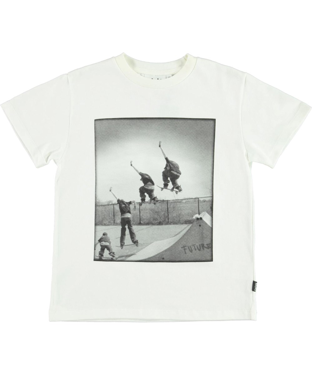 Roxo - White Star - Ekologisk vit t-shirt med en smiley 