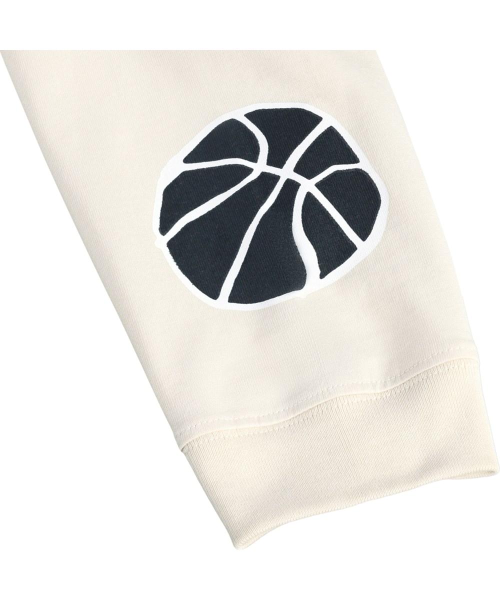 Rube - Basket Mascots - Beige långärmad topp för barn i ekologisk bomull