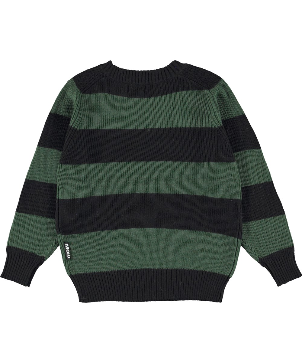 Bosse - Eden Stripe - Grön och blå randig tröja.