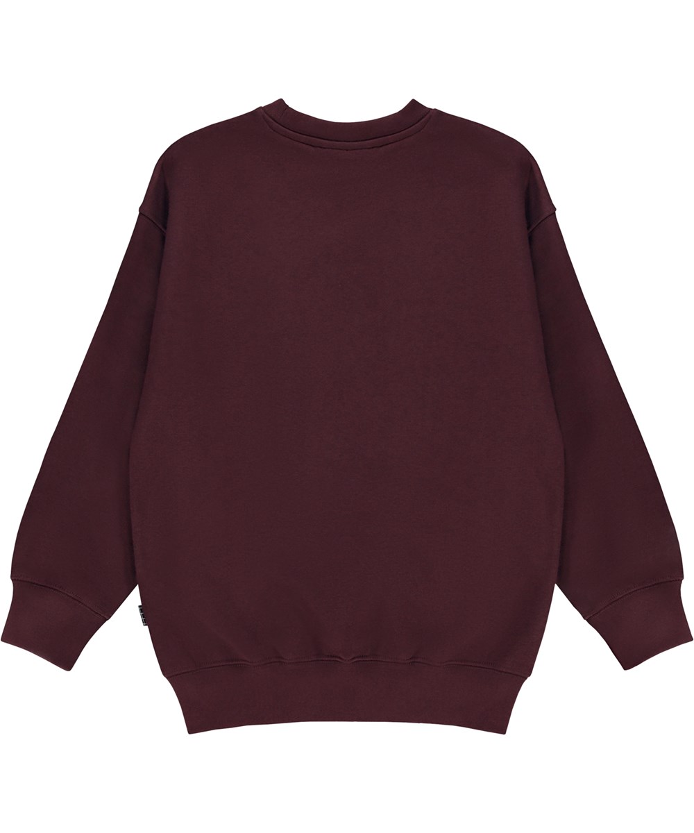 Mar - Sassafras - Vinröd sweatshirt med FREEDOM broderi.