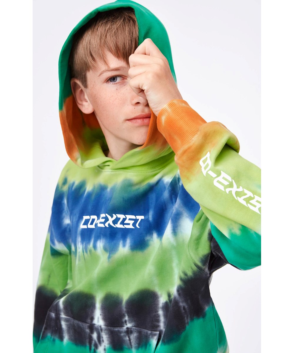 Matt - Tie Dye - Batikfärgad co-exist hoodie