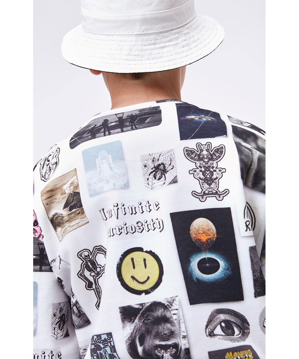 Mattis - Scrapbook - Ekologisk sweatshirt med scrapbook-tryck