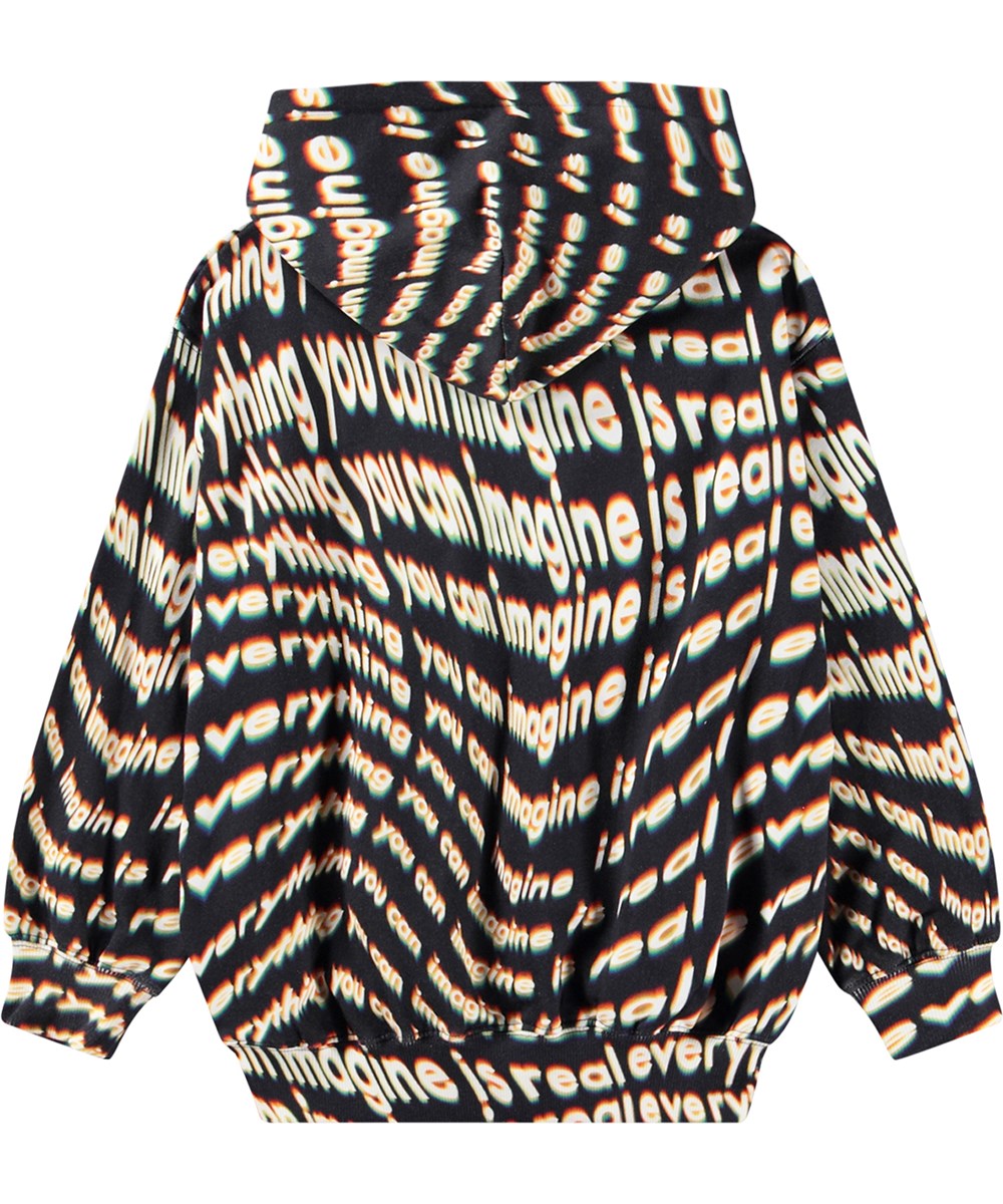 Maxx - Everything Is - Multifärgad hoodie med oversize passform och texttryck.