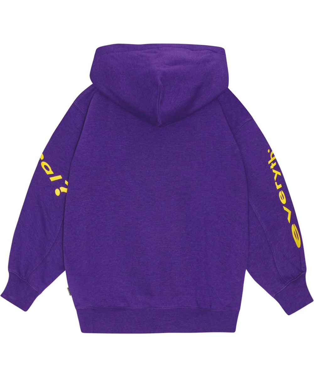 Maxx - Nightshade - Lila hoodie med oversized passform och tryckt text.