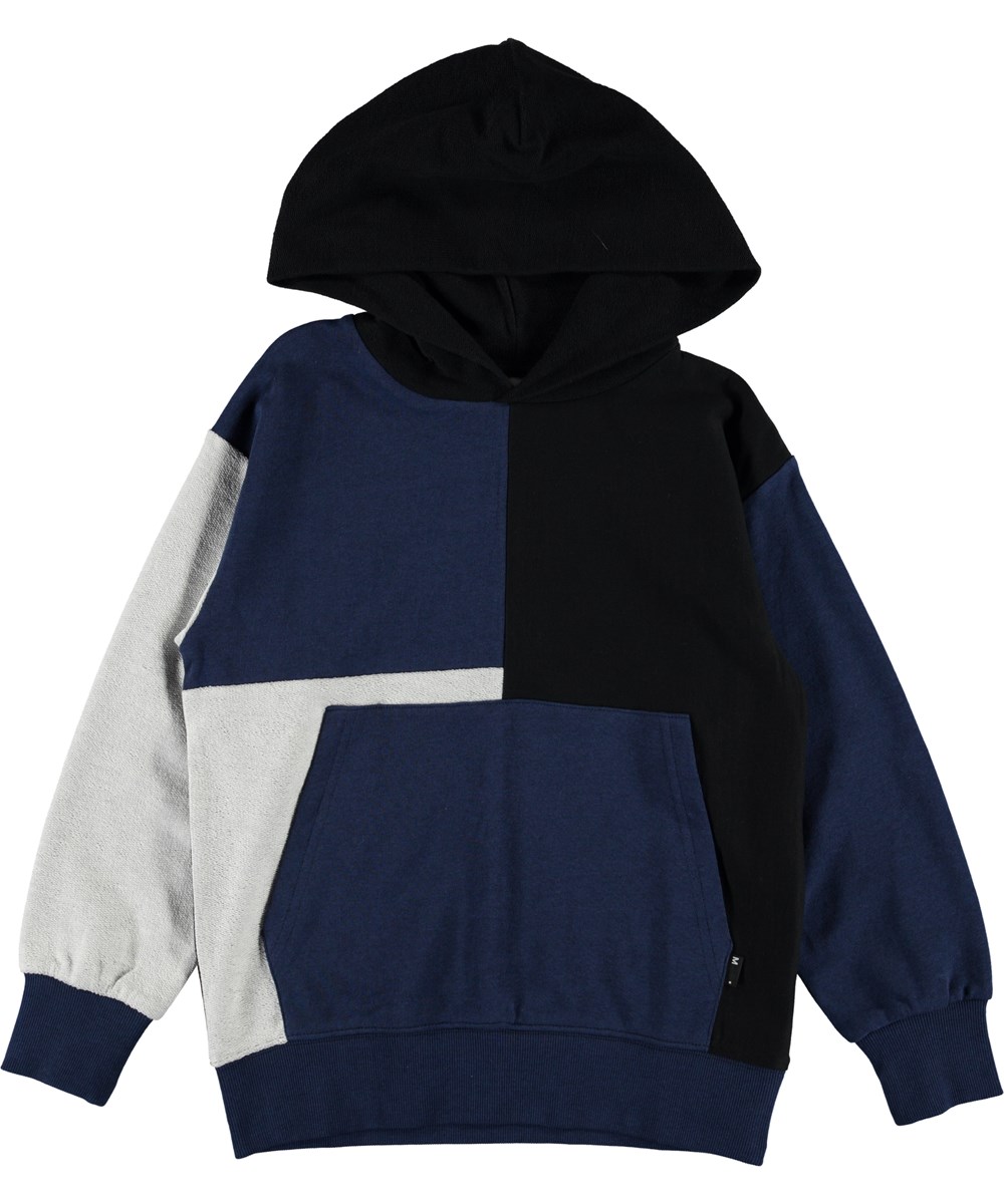 Meqo - Sailor - Svart blå och grå hoodie