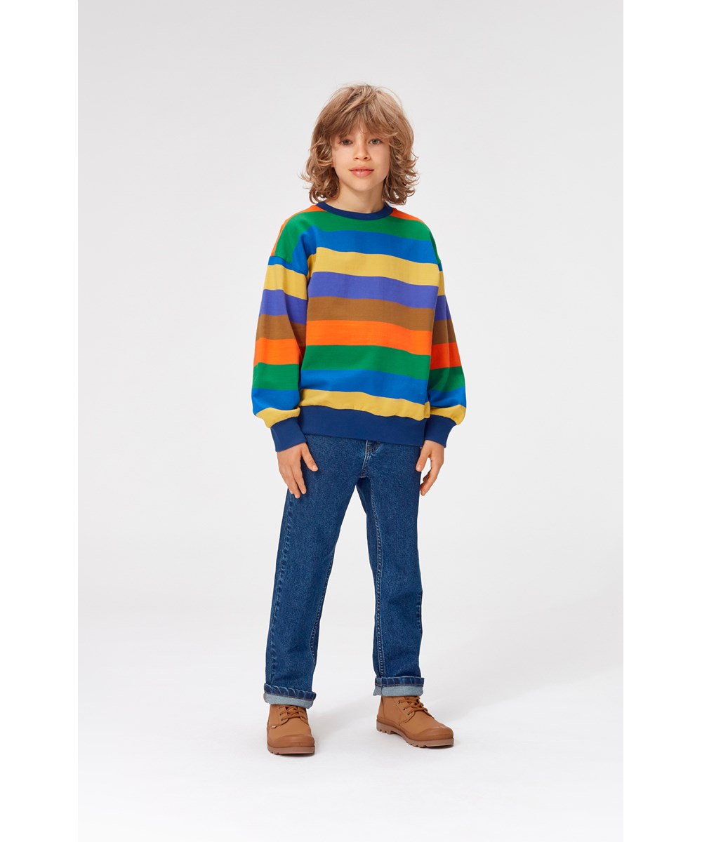 Mexon - Multi Stripe - Multifärgad randig sweatshirt.