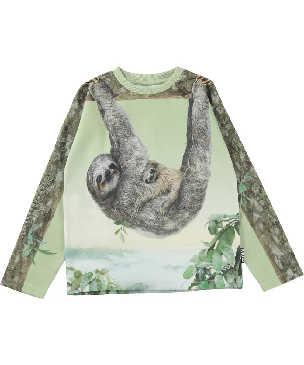 Milou - Sloth Life - Grön tröja med sengångare.
