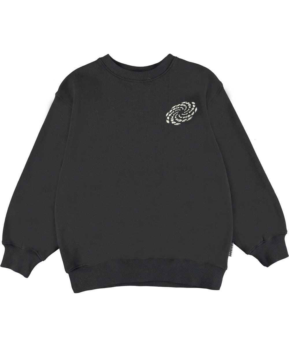 Monti - Black - Ekologisk svart ´Good vibes´tröja.