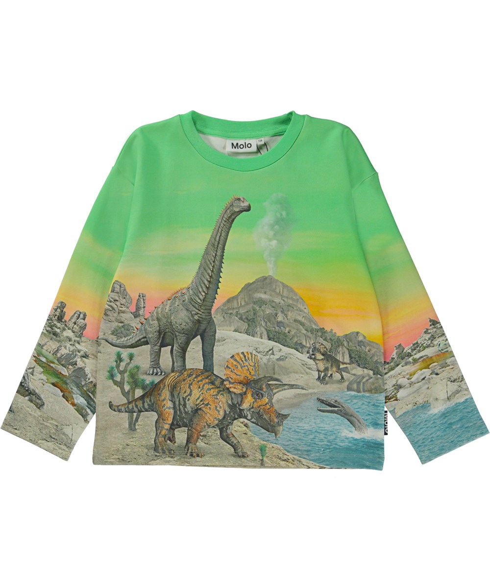 Mountoo - Colourful Dinos - Ekologisk tröja med dinosaurier.