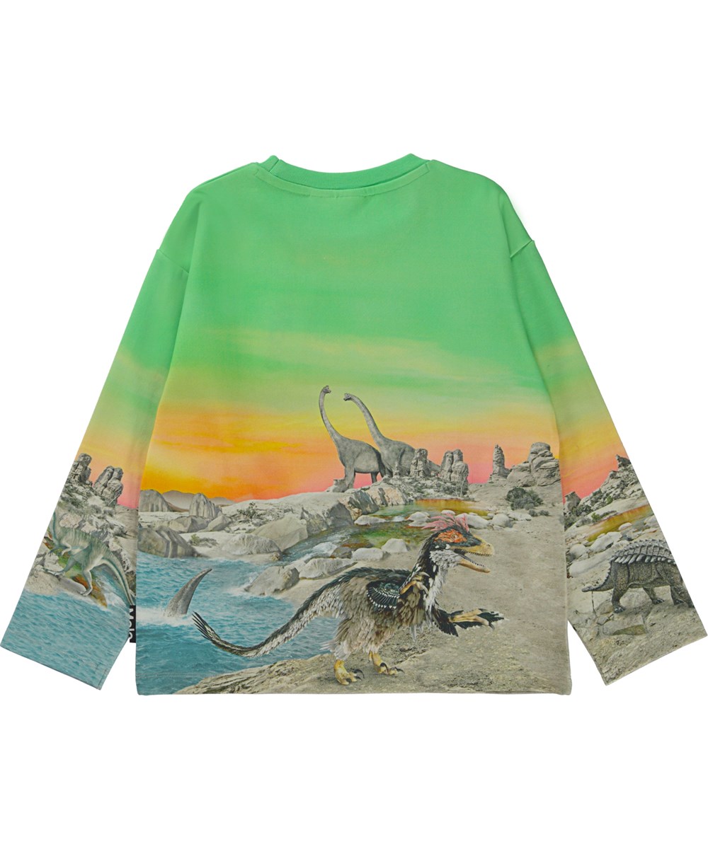 Mountoo - Colourful Dinos - Ekologisk tröja med dinosaurier.