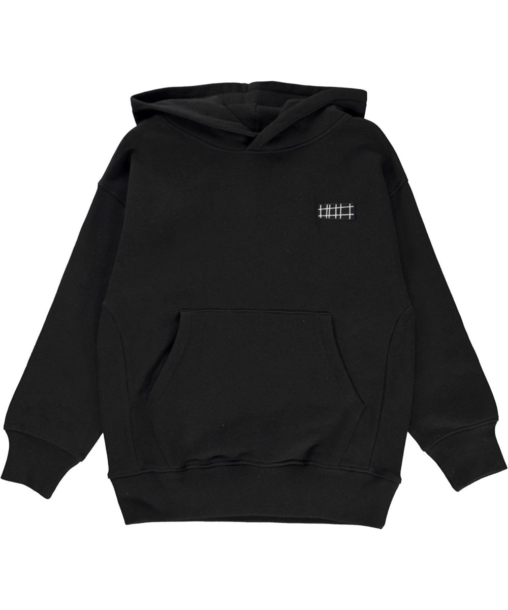 Moz - Black - Svart sweatshirt hoodie.