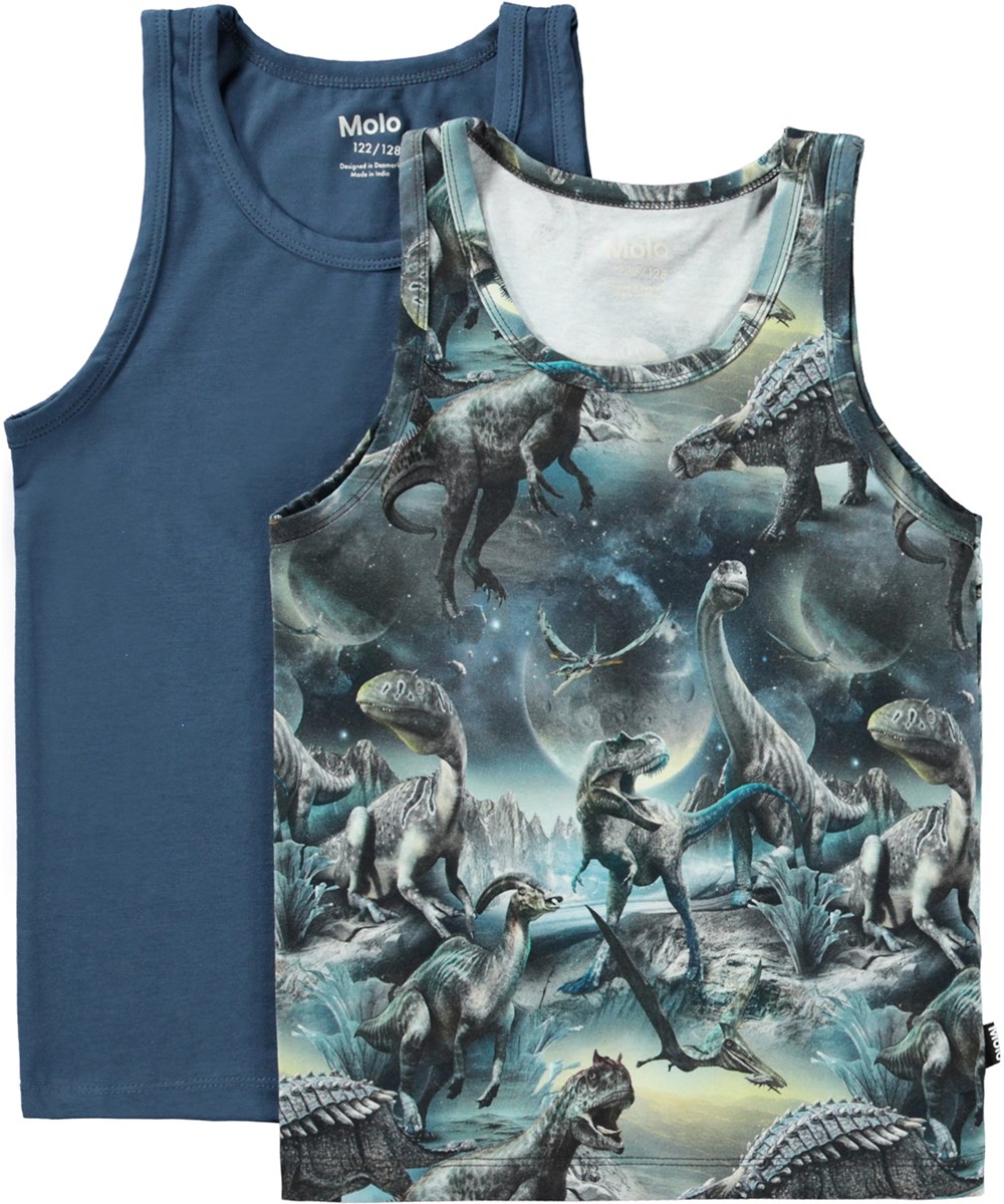 Jayden 2-pack - Dinos Calm - 2-pack linnen i ekologisk bomull med dinosaurie tryck.