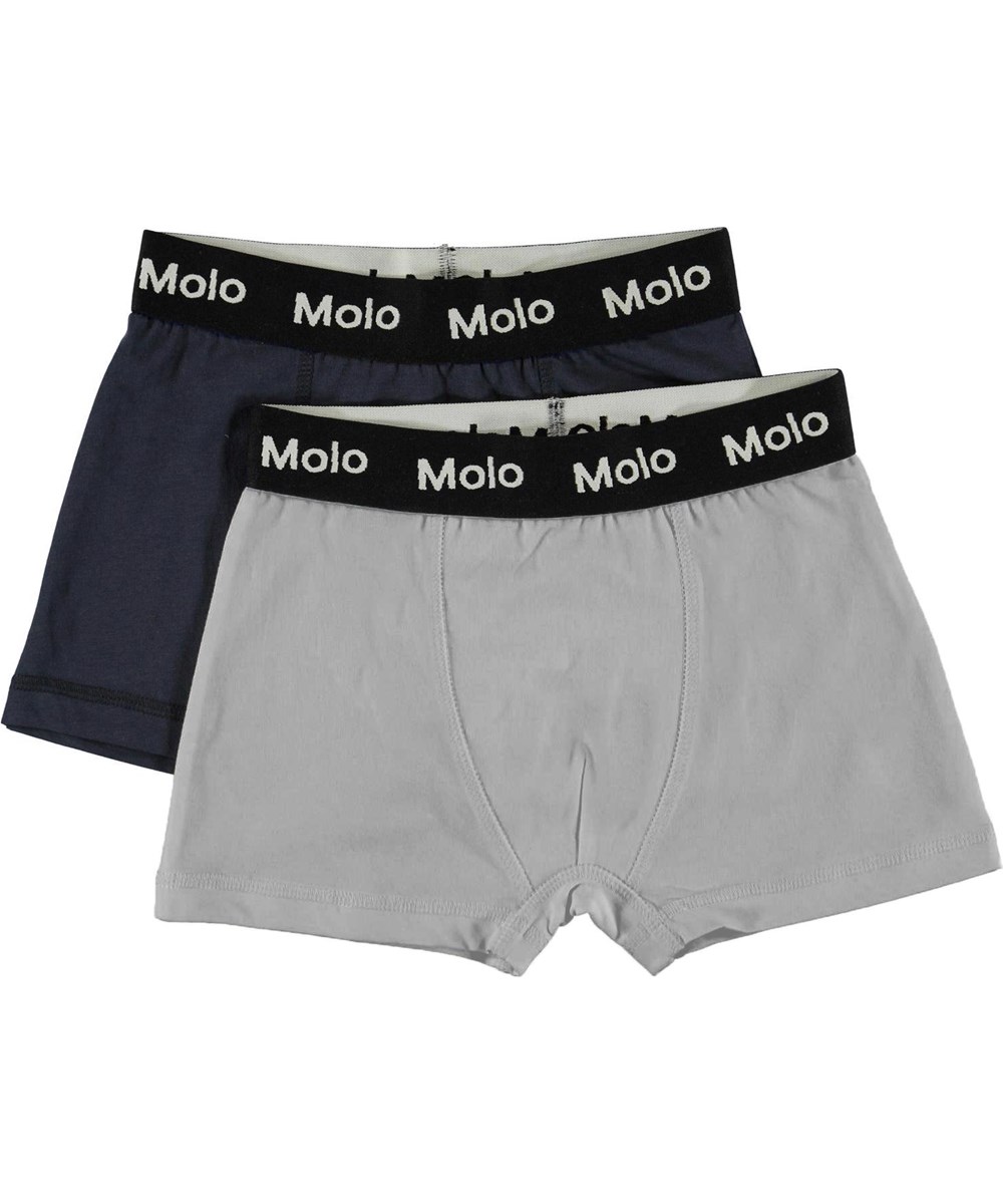 Justin 2-pack - Summer Night - 2-pack boxerhorts i grå och blå