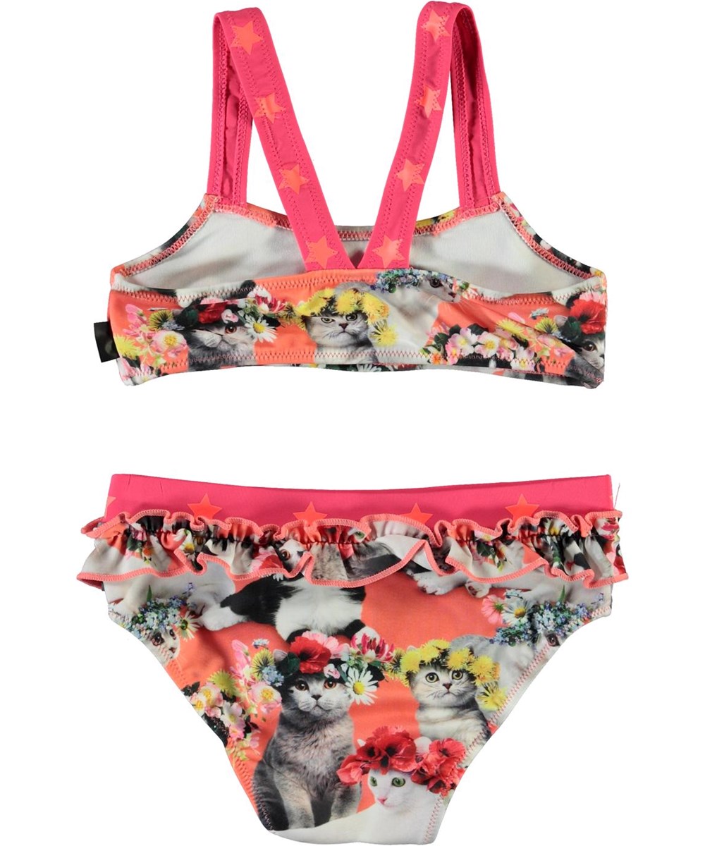 Naila - Flower Power Cats - UV bikini with cats and flowers
