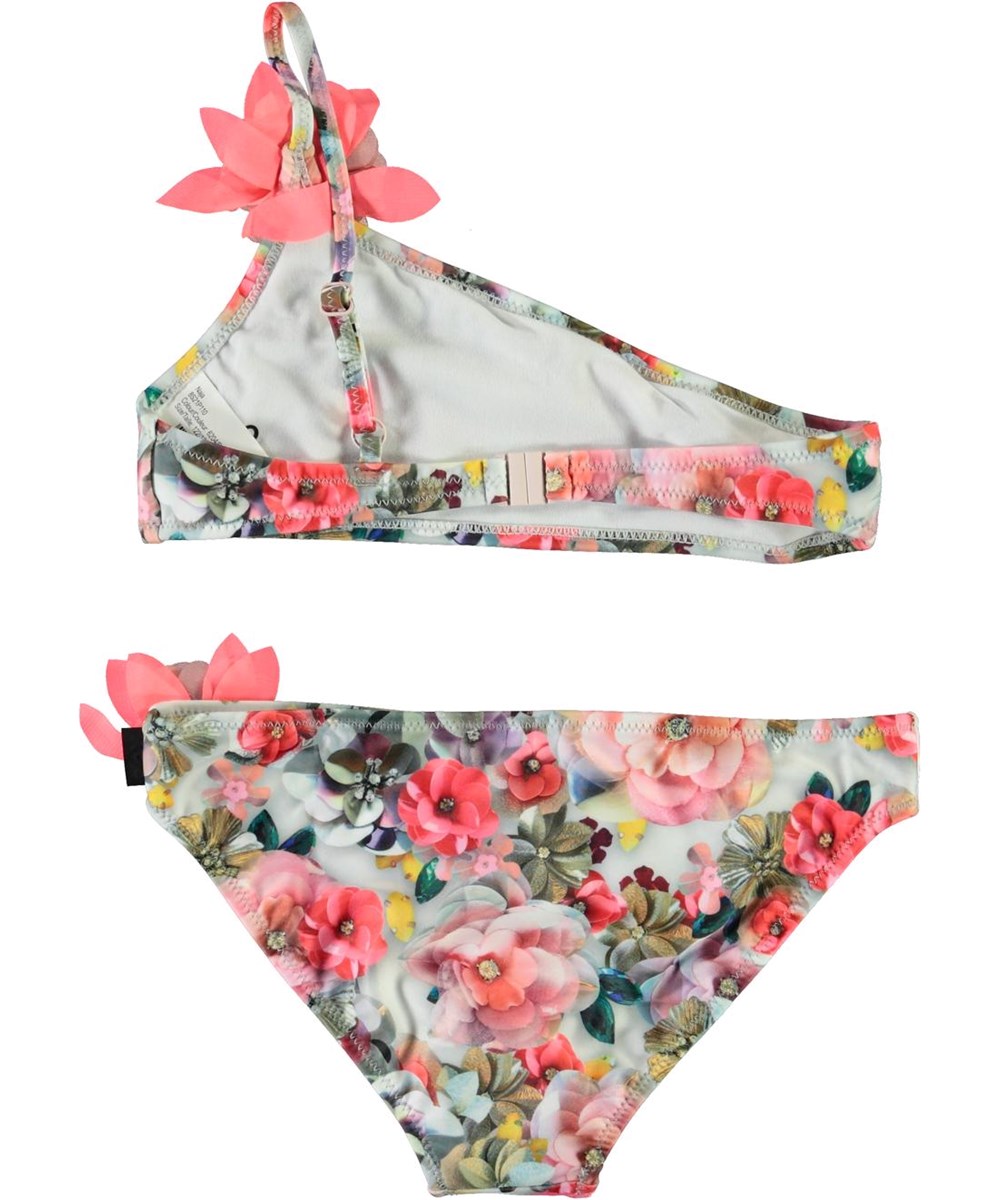Naja - Sequins Flowers - UV asymmetric bikini with flowers