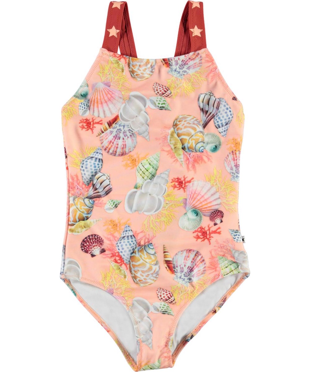 Nakia - Sea Treasures - UV swimsuit with sea shells