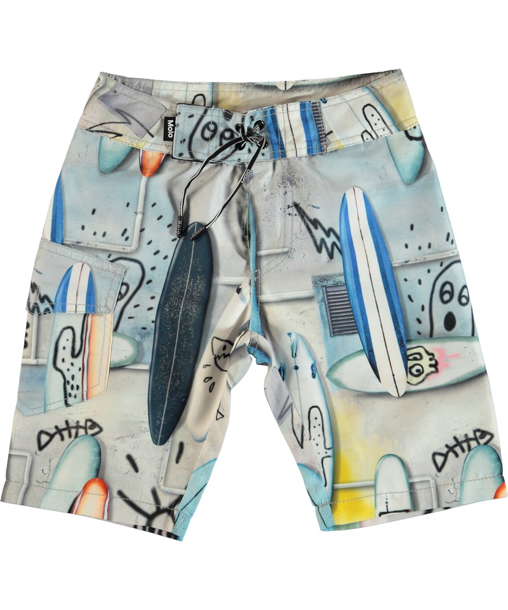 Nalvaro - Summer Walls - Boardies with surfboards.