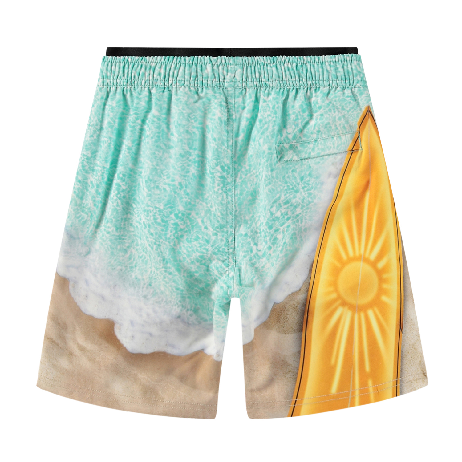 BICOLOR SURF SHORTS【PASTEL BLUE】L size Light Blue Swim Trunks- Blue Azure