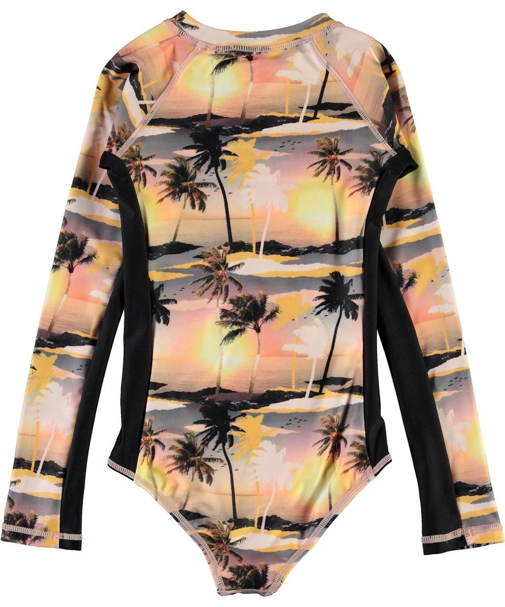 Necky - Sunset - UV swimsuit with palm tree print