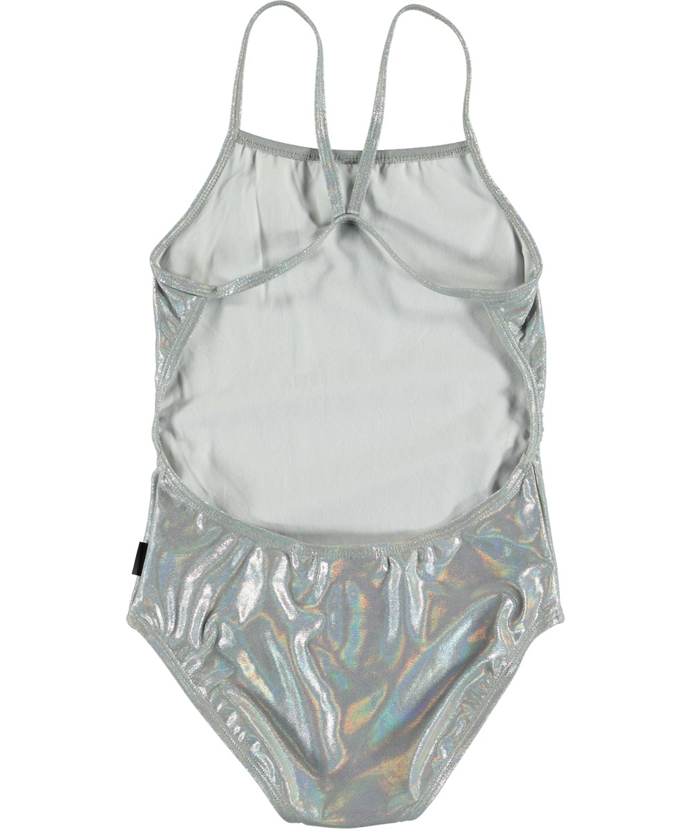 Neda - Silver Touch - Silver coloured UV swimsuit