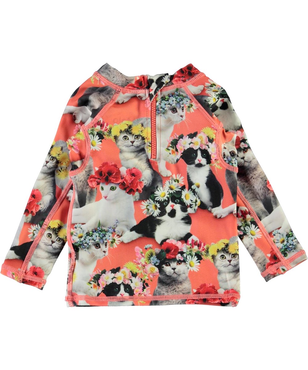 Nemo - Flower Power Cats - UV baby rashguard with cats 
