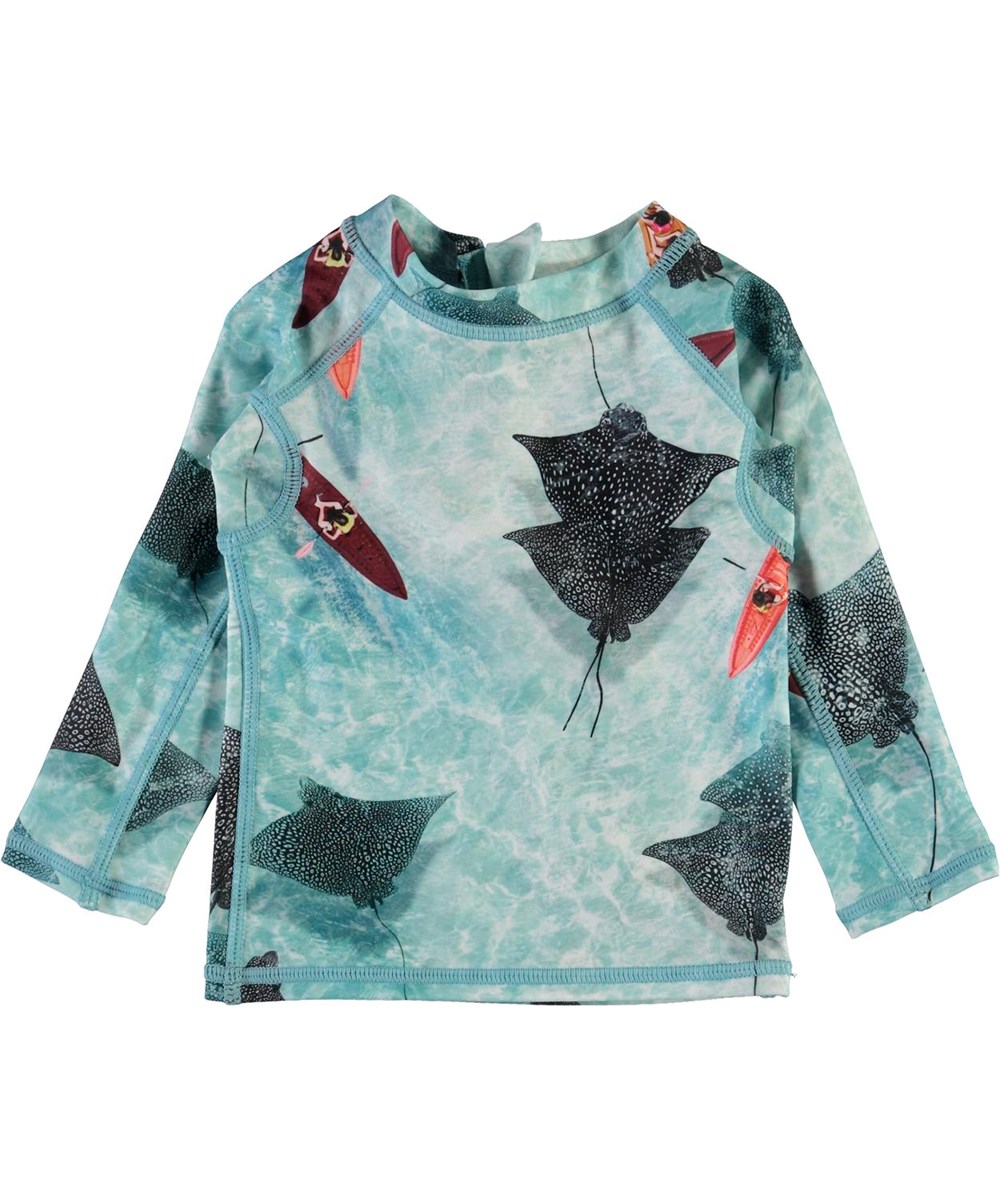 Nemo - Hawaiian Ocean - UV baby rashguard with stingrays