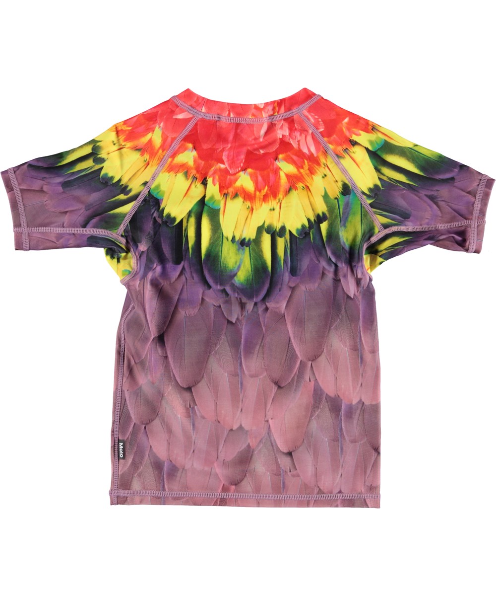 Neptune - Amazon Parrots - UV rashguard with parrot feathers 